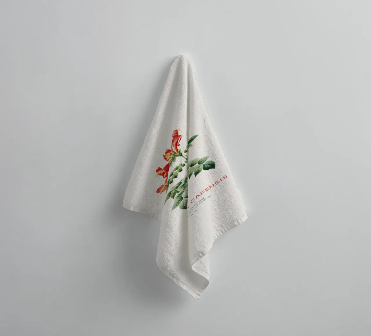 Bignonia Сapensis oder Kap-Geißblatt Handtuch von Vintagrafica