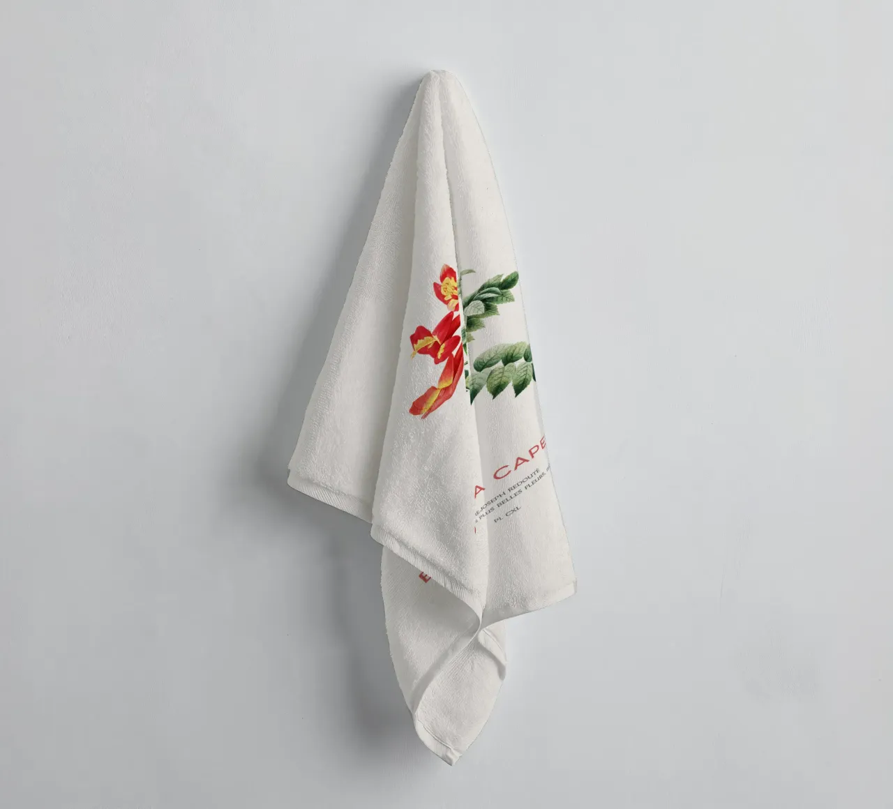Bignonia Сapensis oder Kap-Geißblatt Handtuch von Vintagrafica