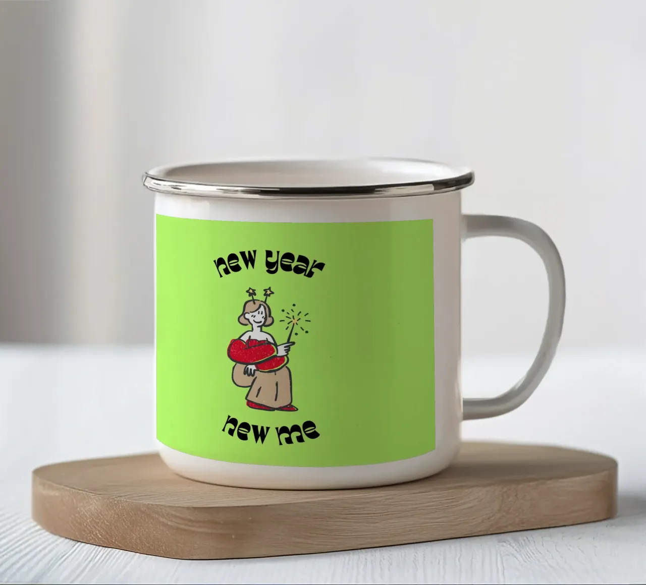 Happy New Year tazza in smalto da Dreamer10