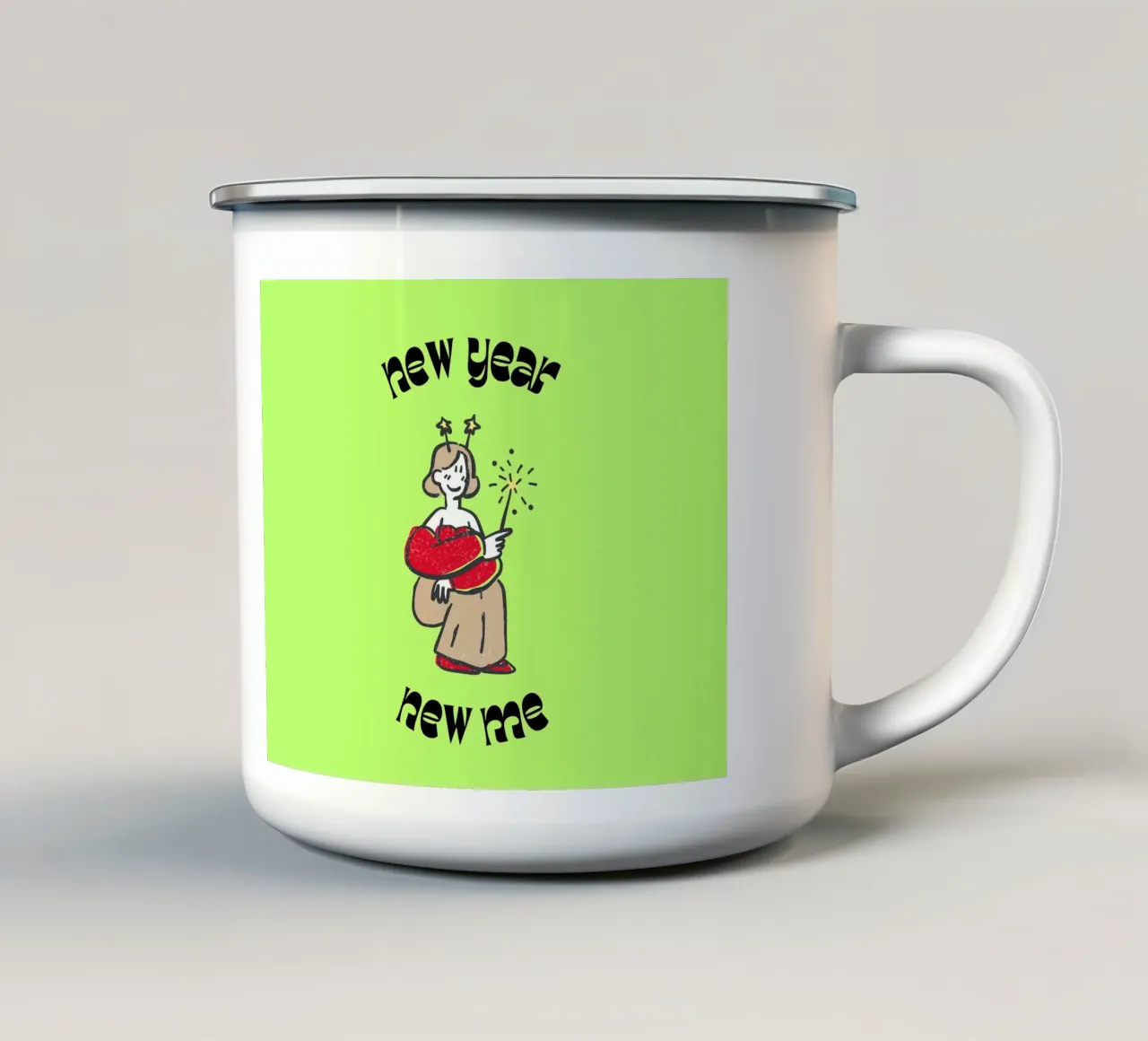Happy New Year tazza in smalto da Dreamer10