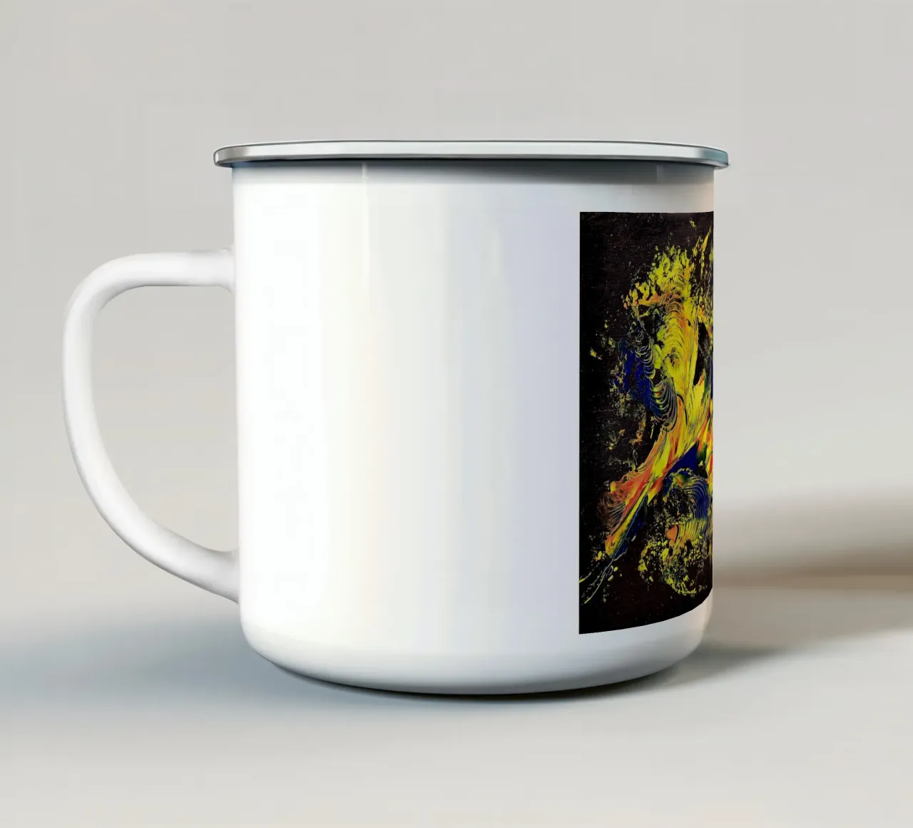 IDEAL GIFT 120 tazza in smalto da Thierry Vobmann Abstract painting