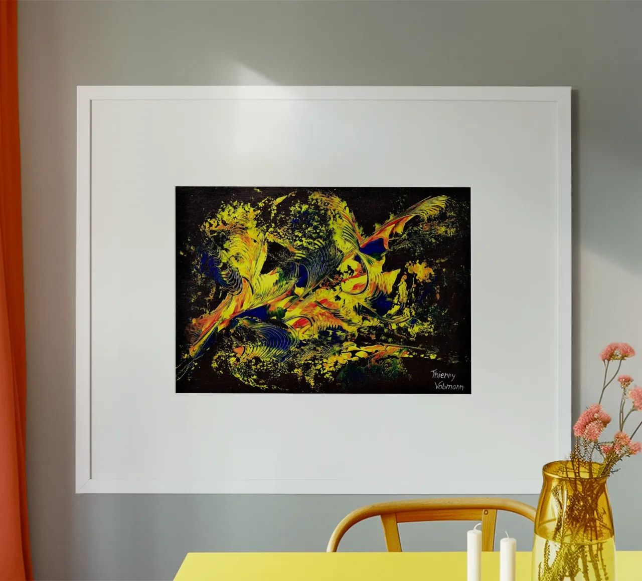 IDEAL GIFT 120 poster con telaio in plastica da Thierry Vobmann Abstract painting