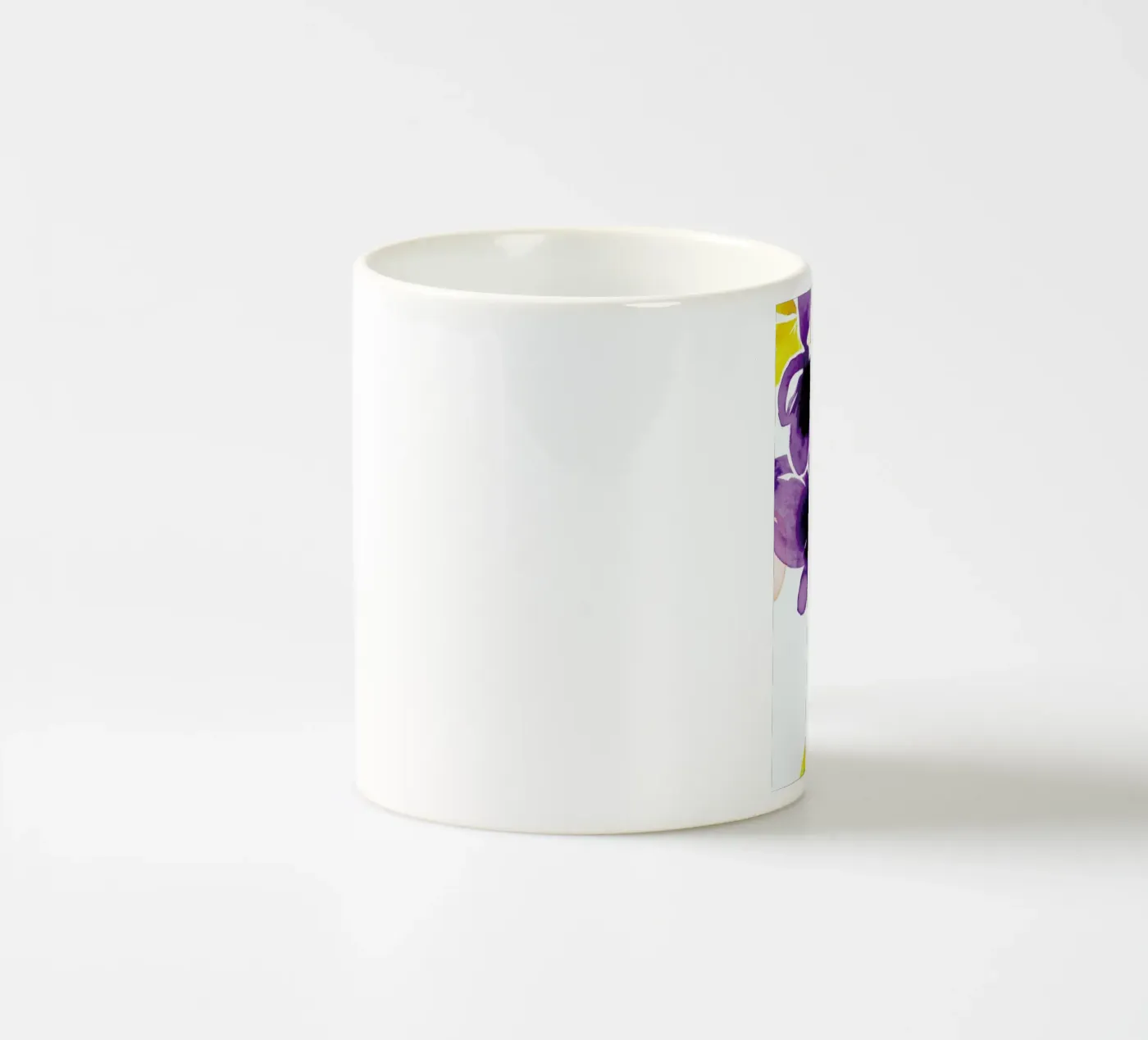 Violet Bloom ceramic mug by Ekaterina Koroleva