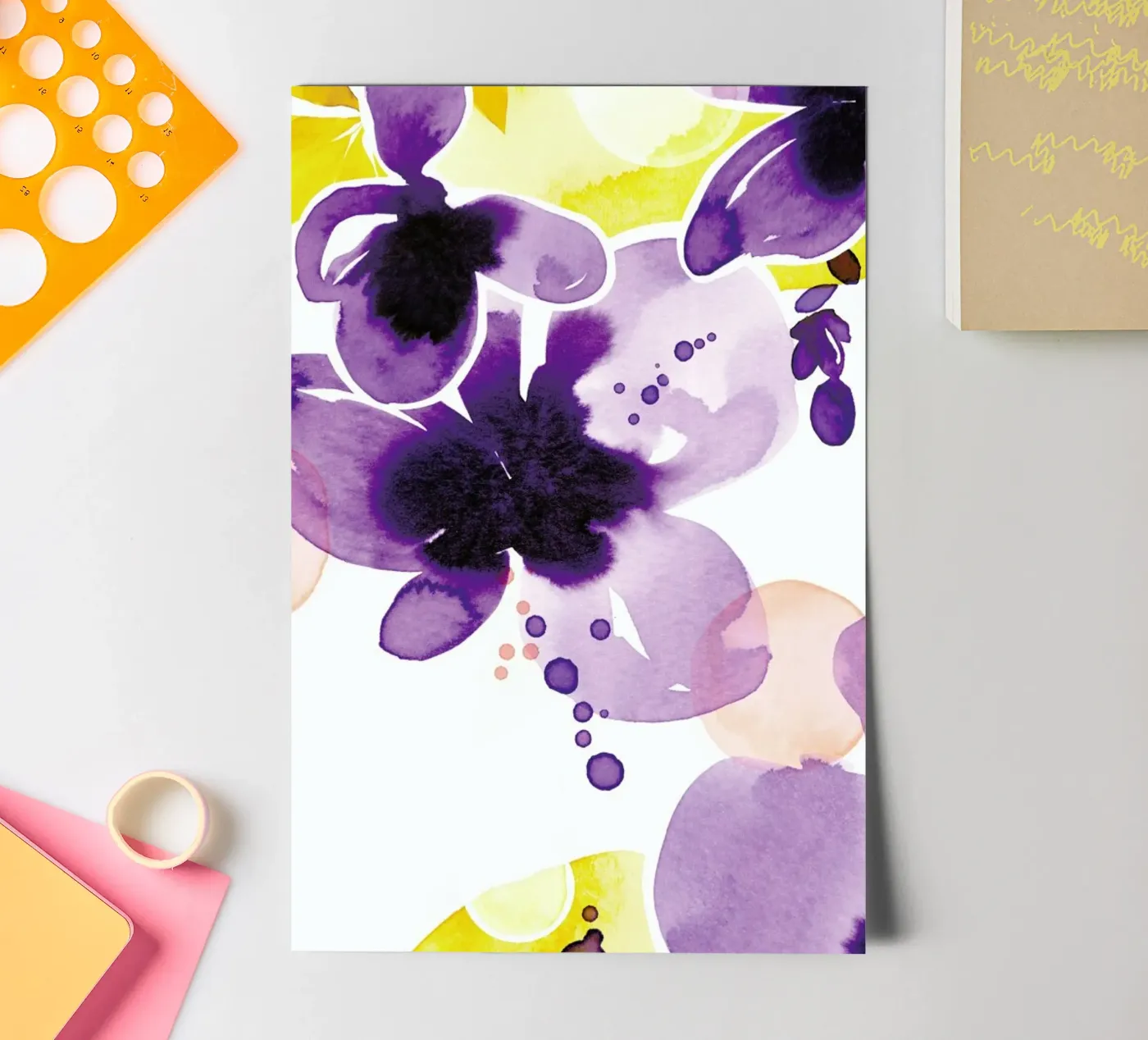 Violet Bloom sticker sheet by Ekaterina Koroleva