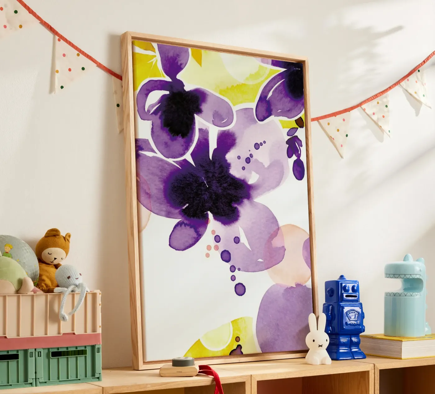 Violet Bloom canvas van Ekaterina Koroleva