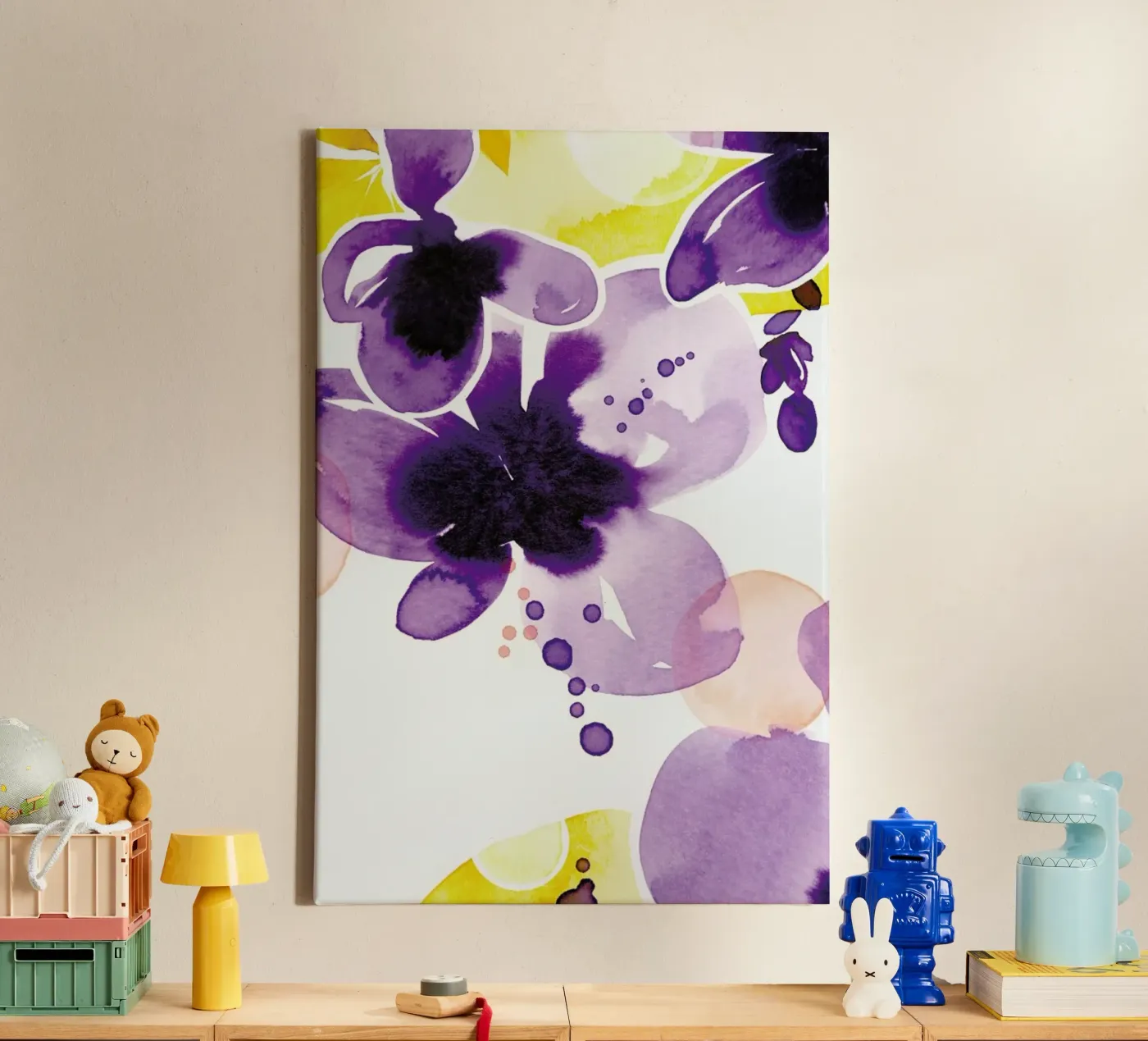Violet Bloom canvas van Ekaterina Koroleva