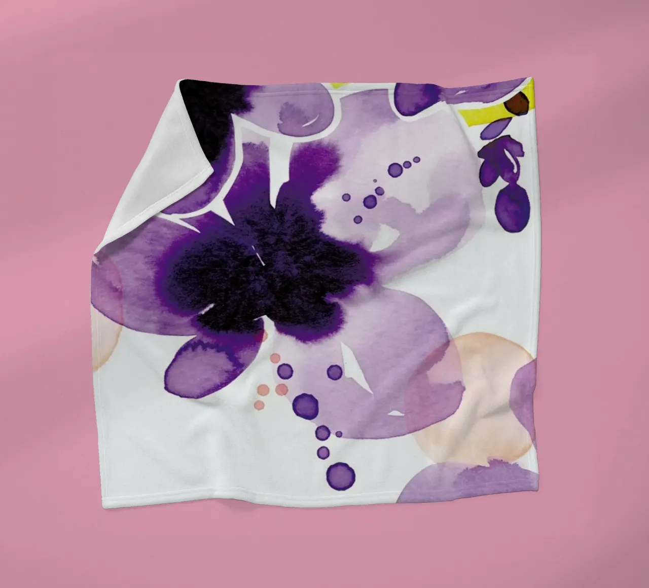 Violet Bloom Fleecedecke von Ekaterina Koroleva