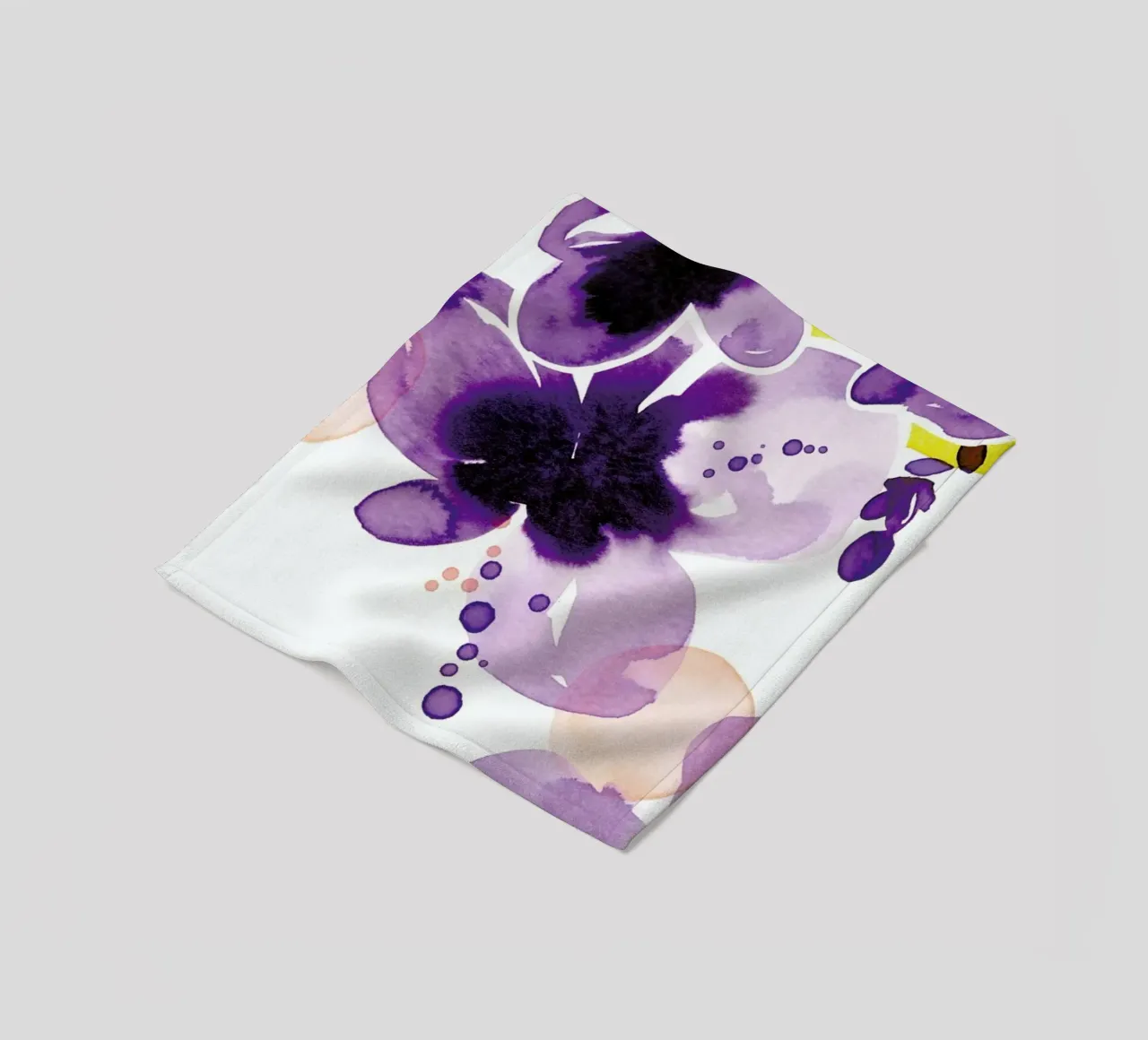 Violet Bloom Fleecedecke von Ekaterina Koroleva