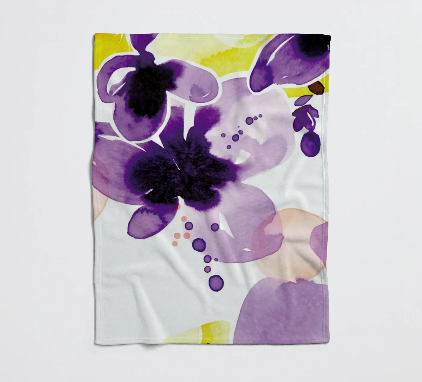 Violet Bloom Fleecedecke von Ekaterina Koroleva