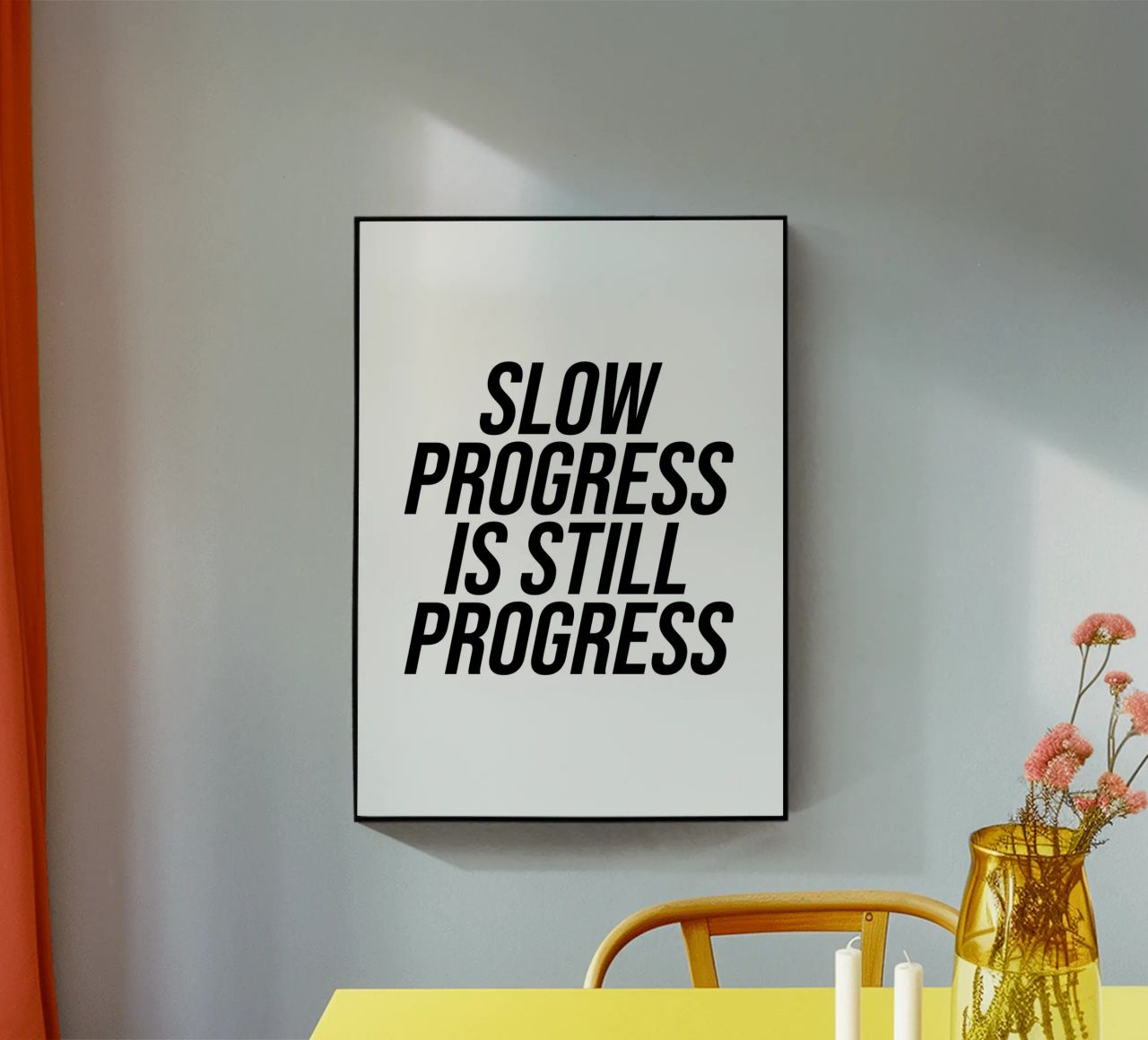 Un progresso lento è pur sempre una citazione di progresso plexiglass da Paigaam Studio