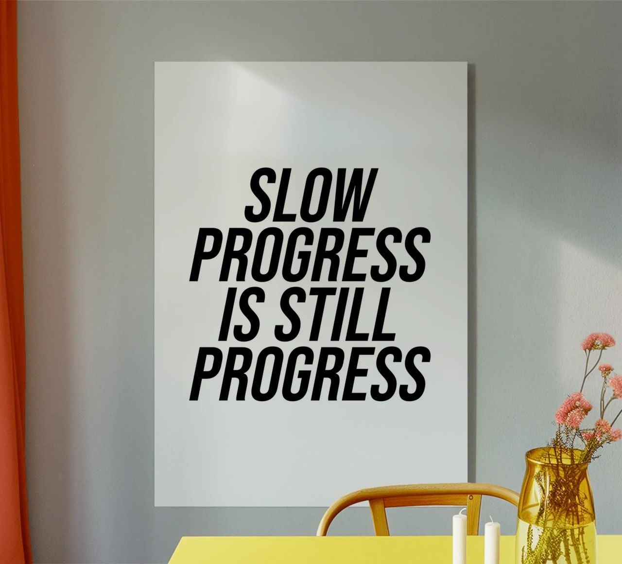 Un progresso lento è pur sempre una citazione di progresso plexiglass da Paigaam Studio