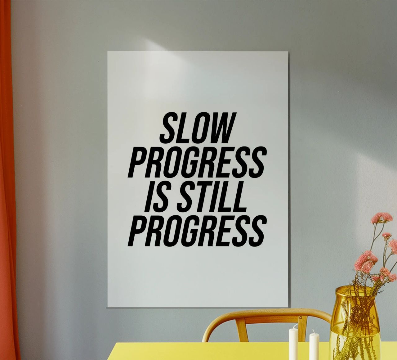 Un progresso lento è pur sempre una citazione di progresso alluminio dibond da Paigaam Studio