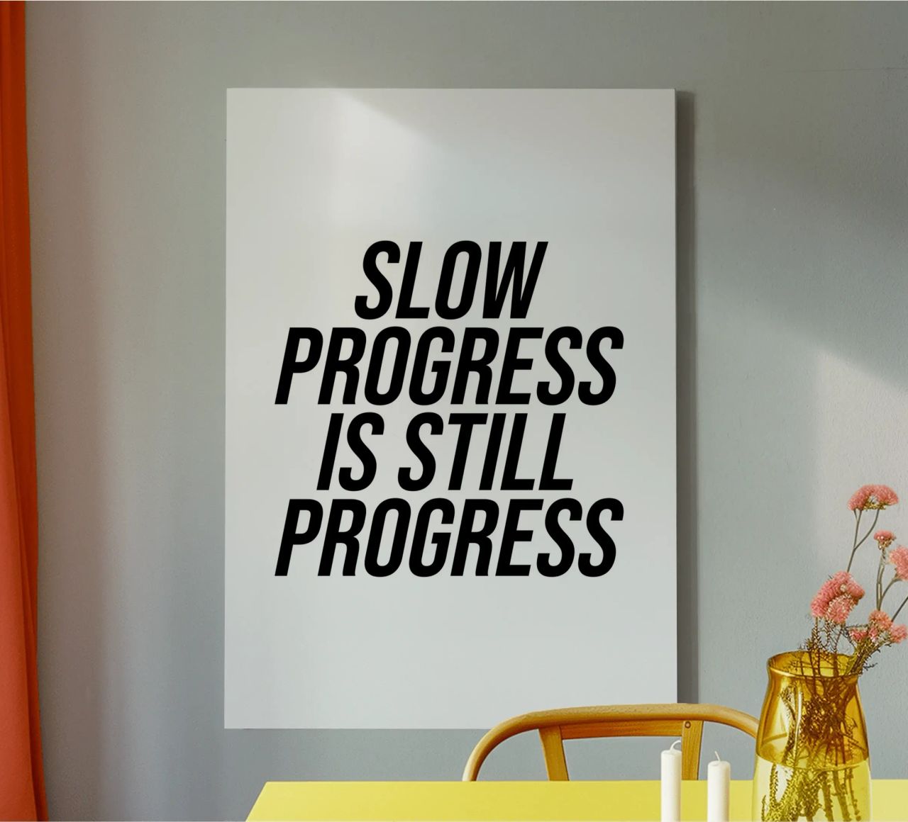 Un progresso lento è pur sempre una citazione di progresso tela da Paigaam Studio