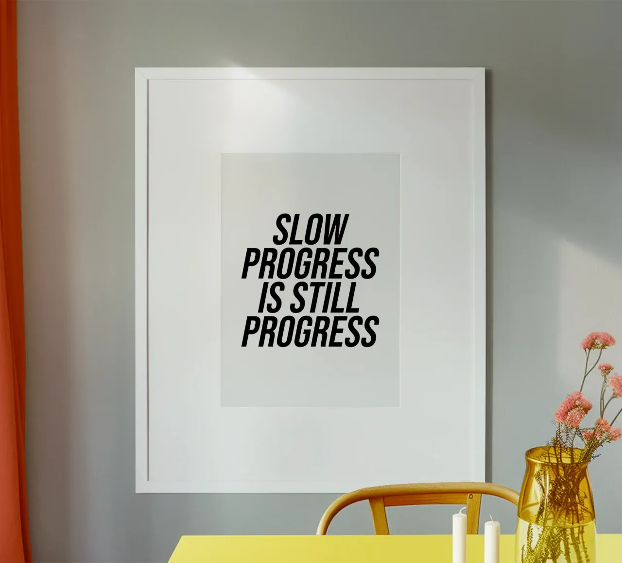 Un progresso lento è pur sempre una citazione di progresso carta hahnemühle da Paigaam Studio