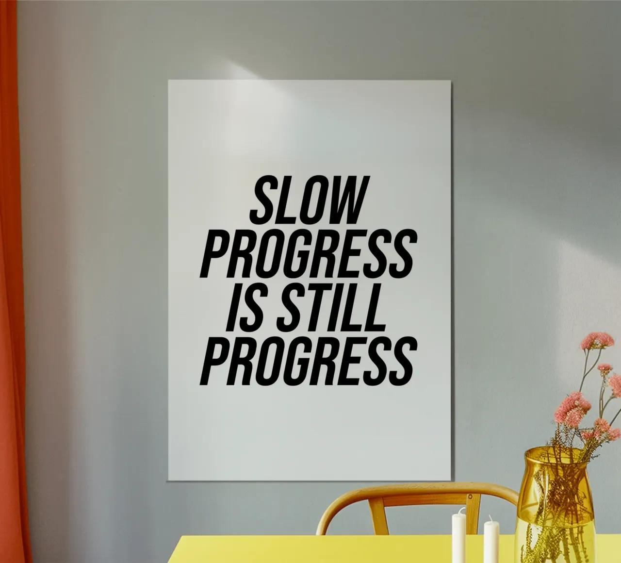 Un progresso lento è pur sempre una citazione di progresso carta hahnemühle da Paigaam Studio