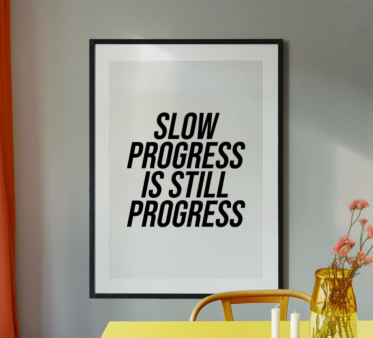 Un progresso lento è pur sempre una citazione di progresso poster da Paigaam Studio