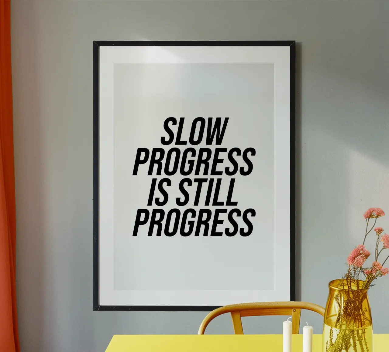 Un progresso lento è pur sempre una citazione di progresso carta hahnemühle da Paigaam Studio