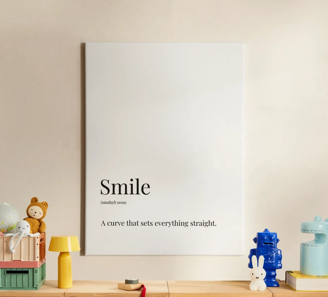 Smile definition canvas by Paigaam Studio