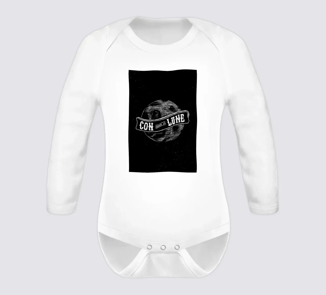 Con comme la lune body neonato maniche lunghe da JONATTEND