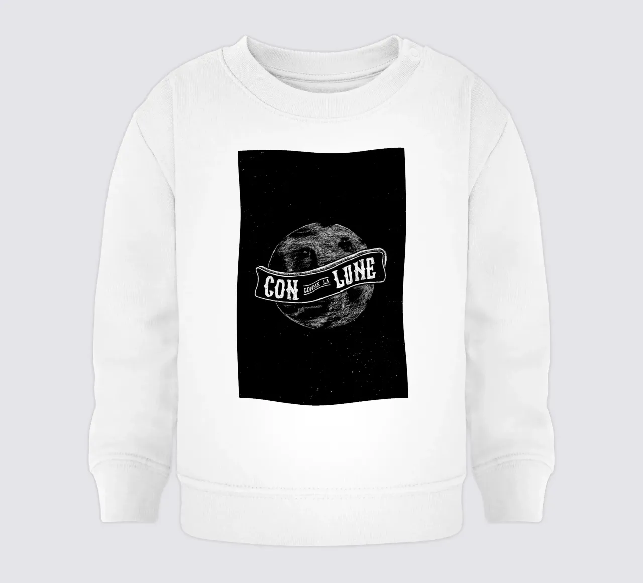 Con comme la lune sudadera de bebé de JONATTEND