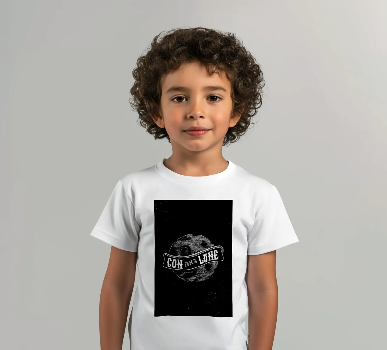 Con comme la lune t-shirt bambini da JONATTEND