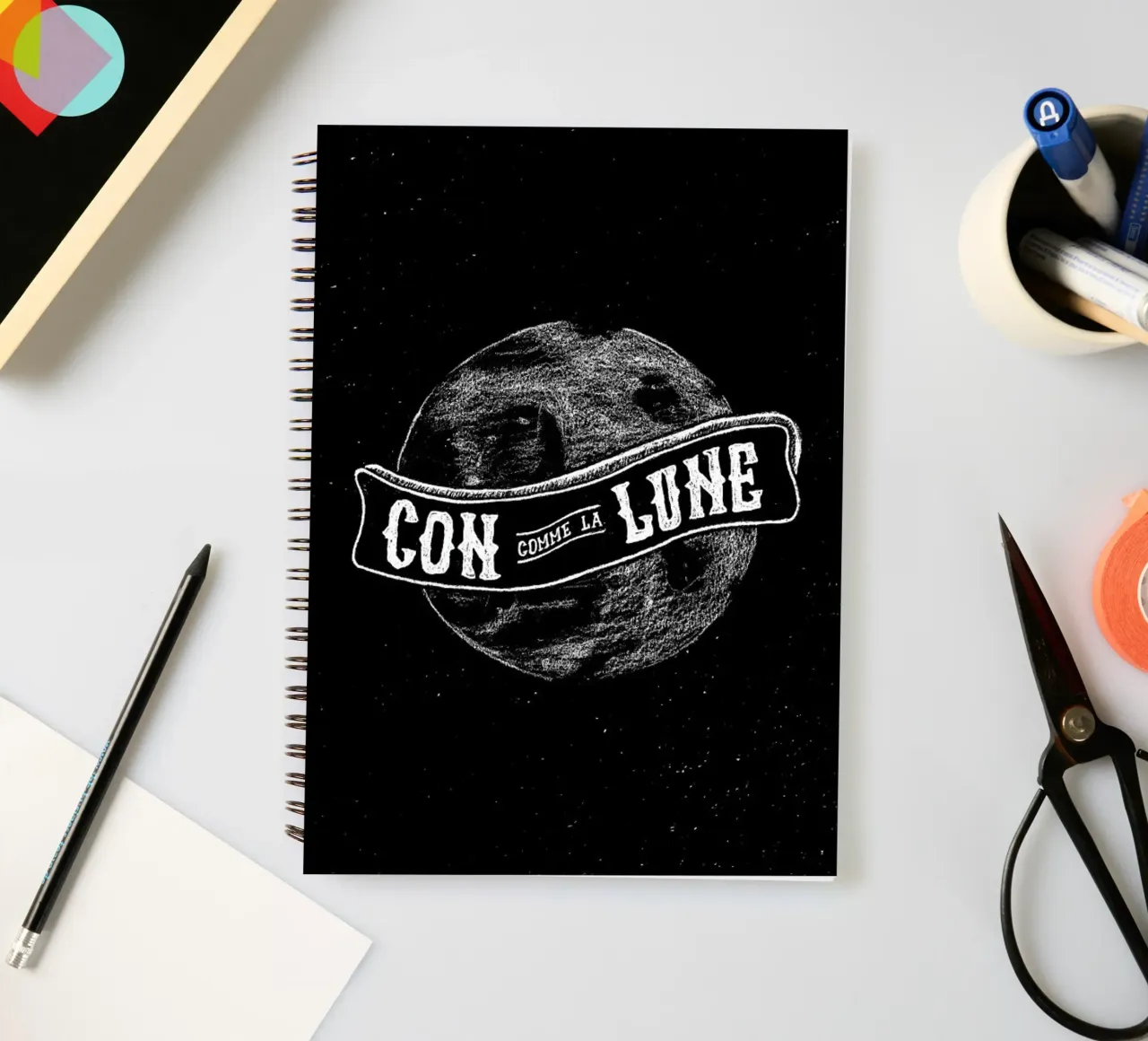 Con comme la lune diario ad anelli da JONATTEND