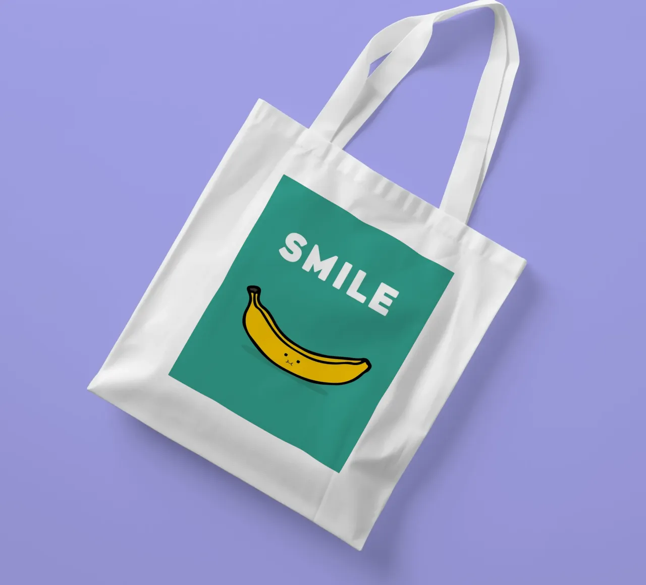 Banana Smile borsa in juta da Nando Art