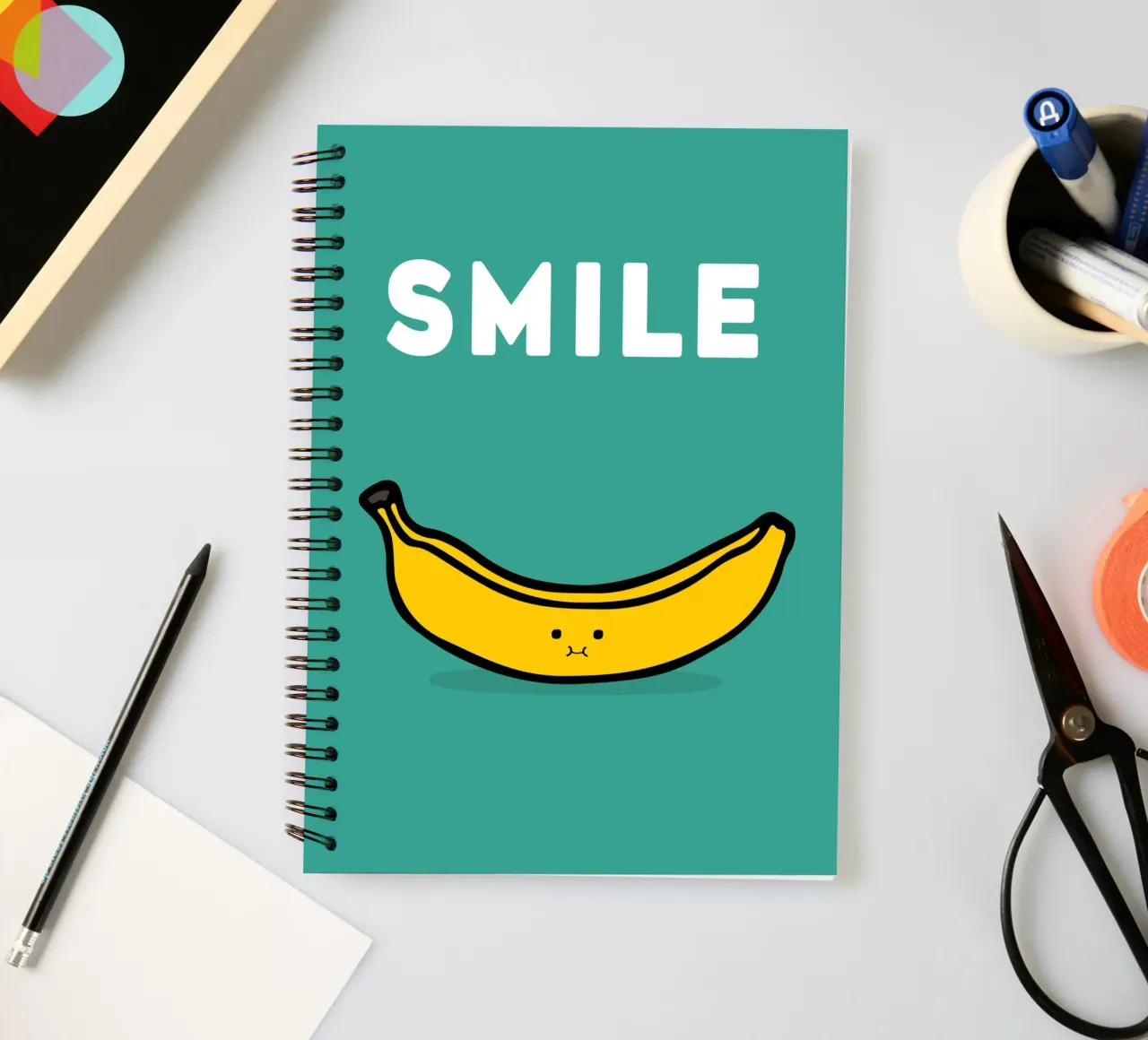 Banana Smile Ringbuch von Nando Art