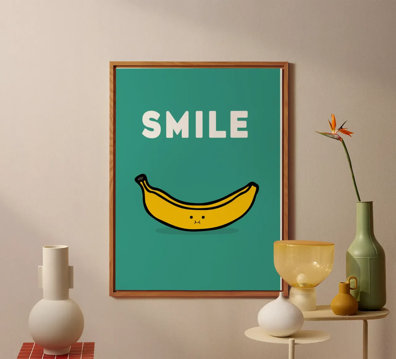 Banana Smile alluminio dibond da Nando Art