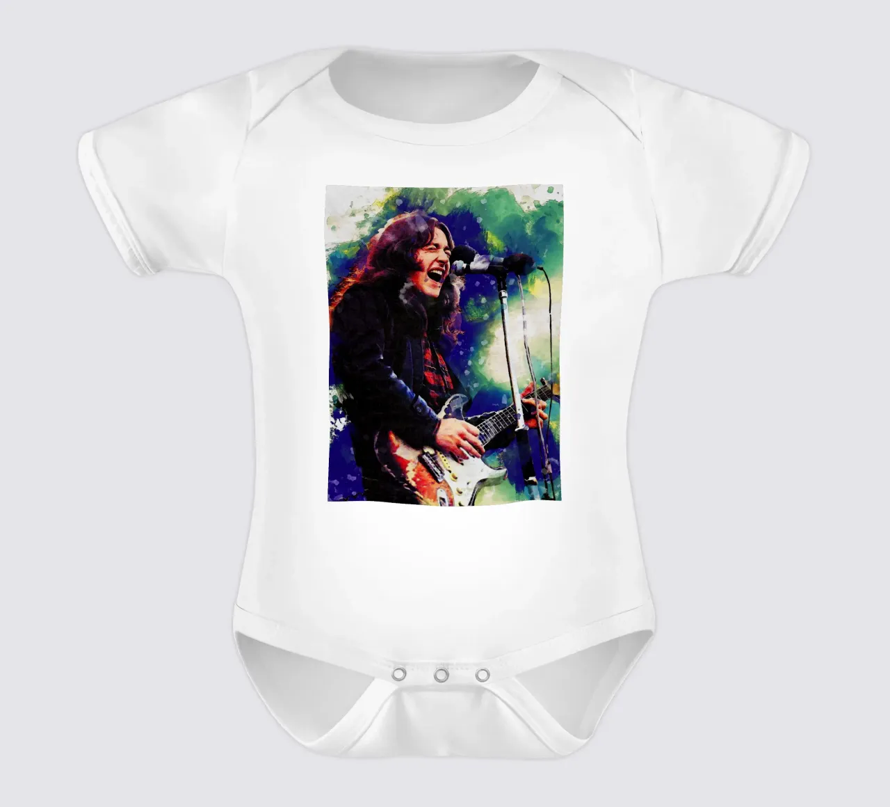 Sbaffo di William Rory Gallagher body neonato maniche corte da Gunawan Rb