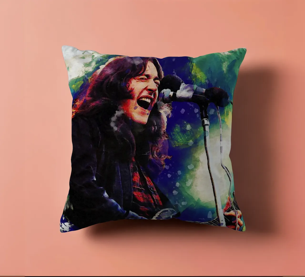 Sbaffo di William Rory Gallagher cuscino da Gunawan Rb