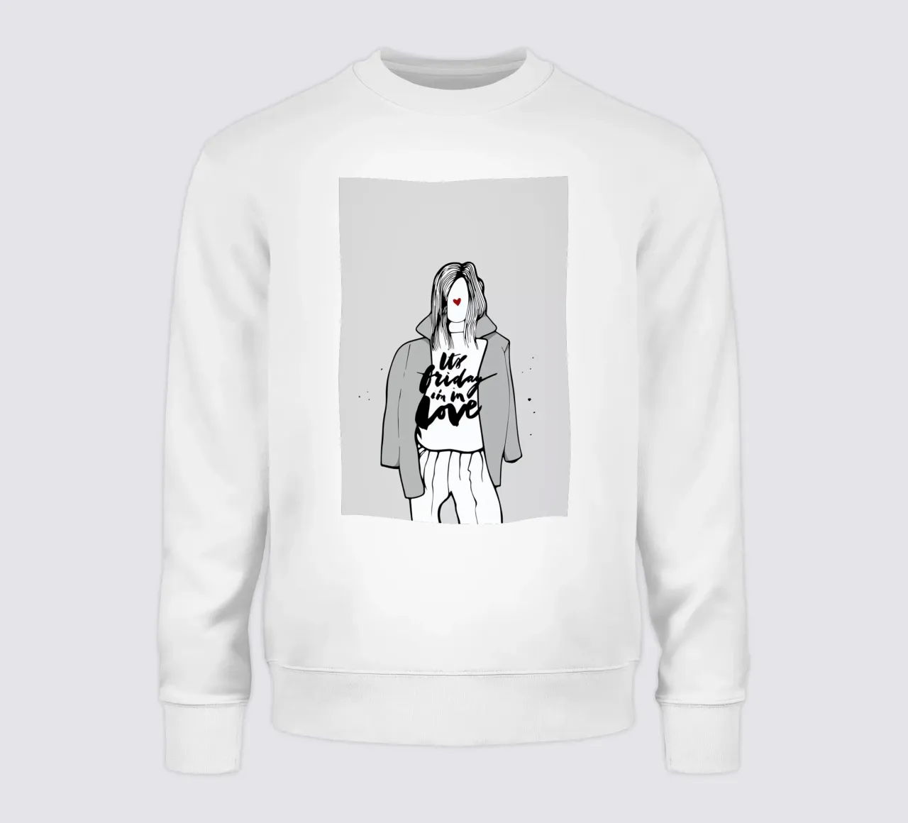 She Loves Friday felpa da Waltraud Rieken