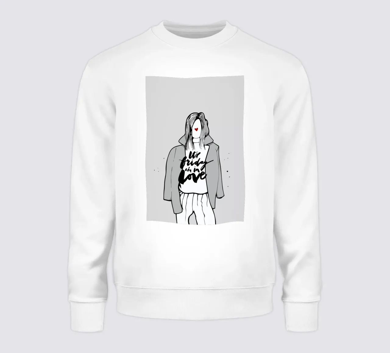 She Loves Friday sweatshirt by Waltraud Rieken