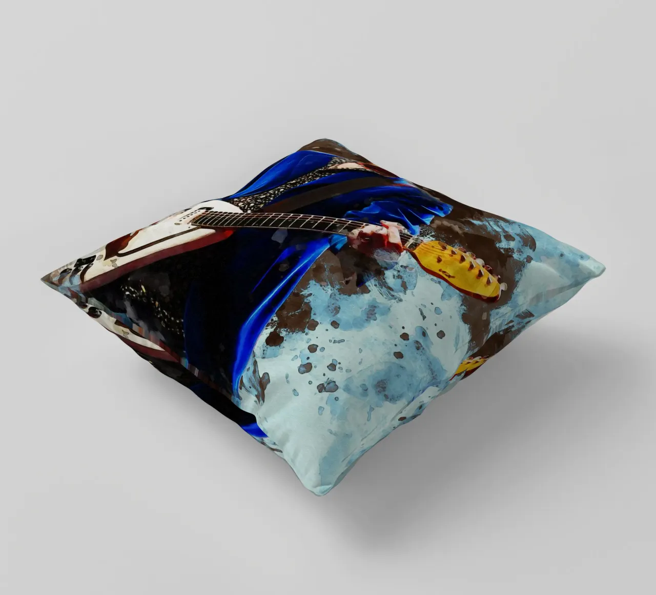 Smudge Tom Petty decorative cushion by Gunawan Rb