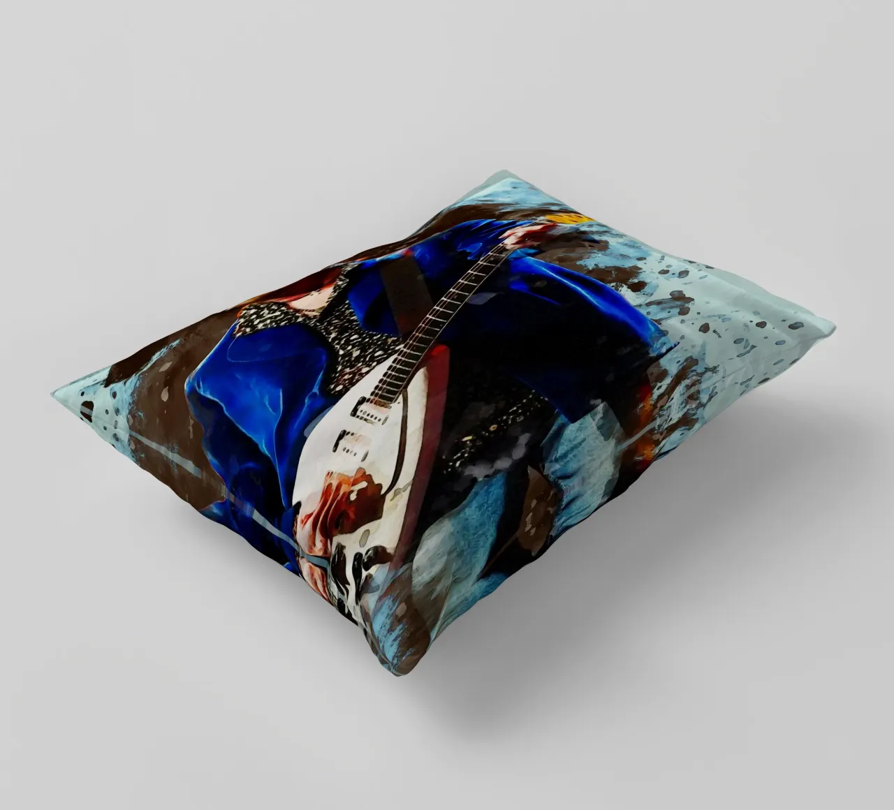Smudge Tom Petty decorative cushion by Gunawan Rb