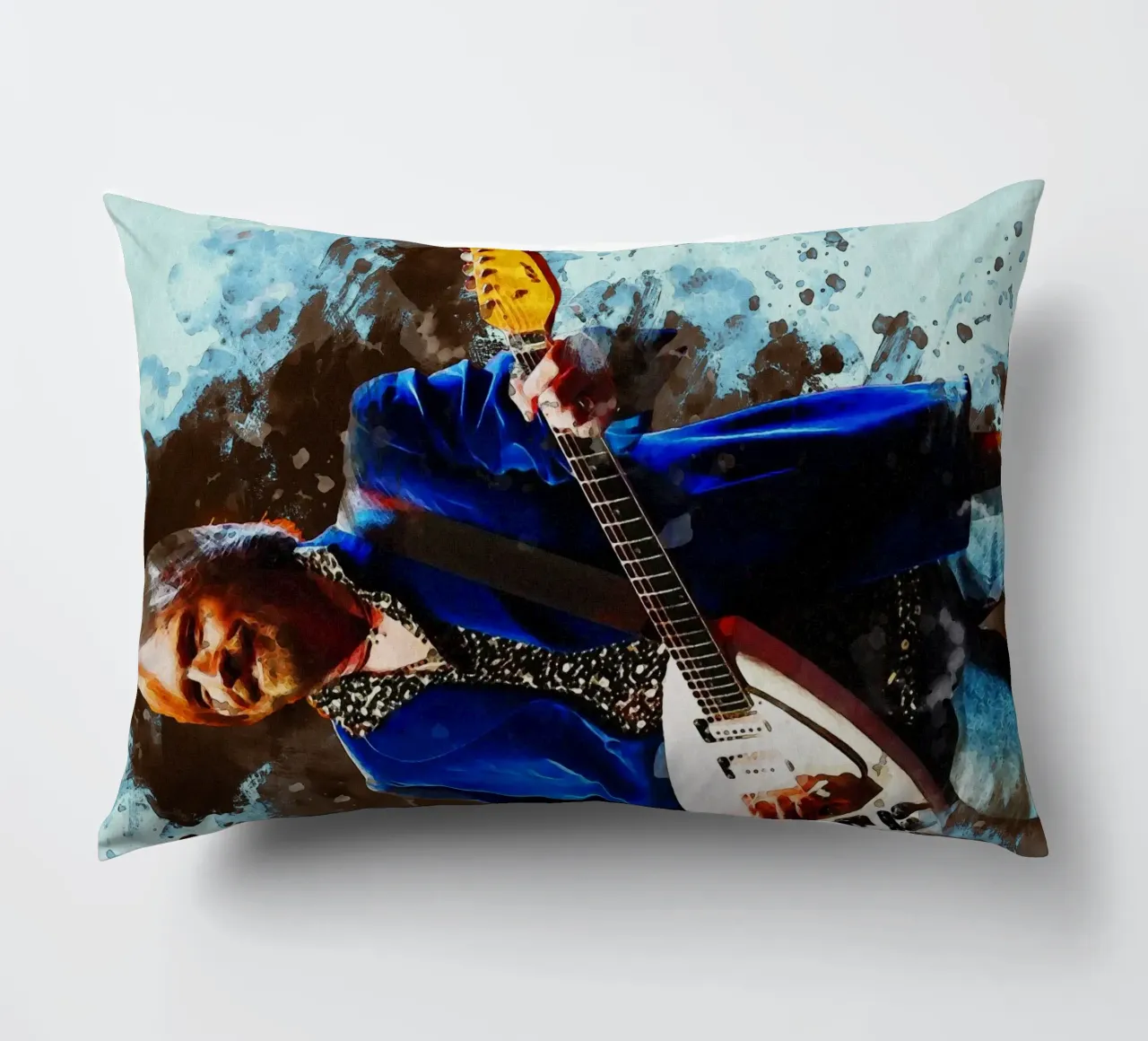 Smudge Tom Petty decorative cushion by Gunawan Rb
