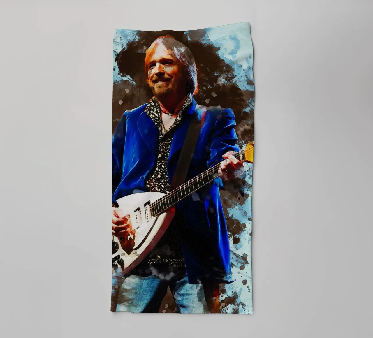 Smudge Tom Petty towel by Gunawan Rb