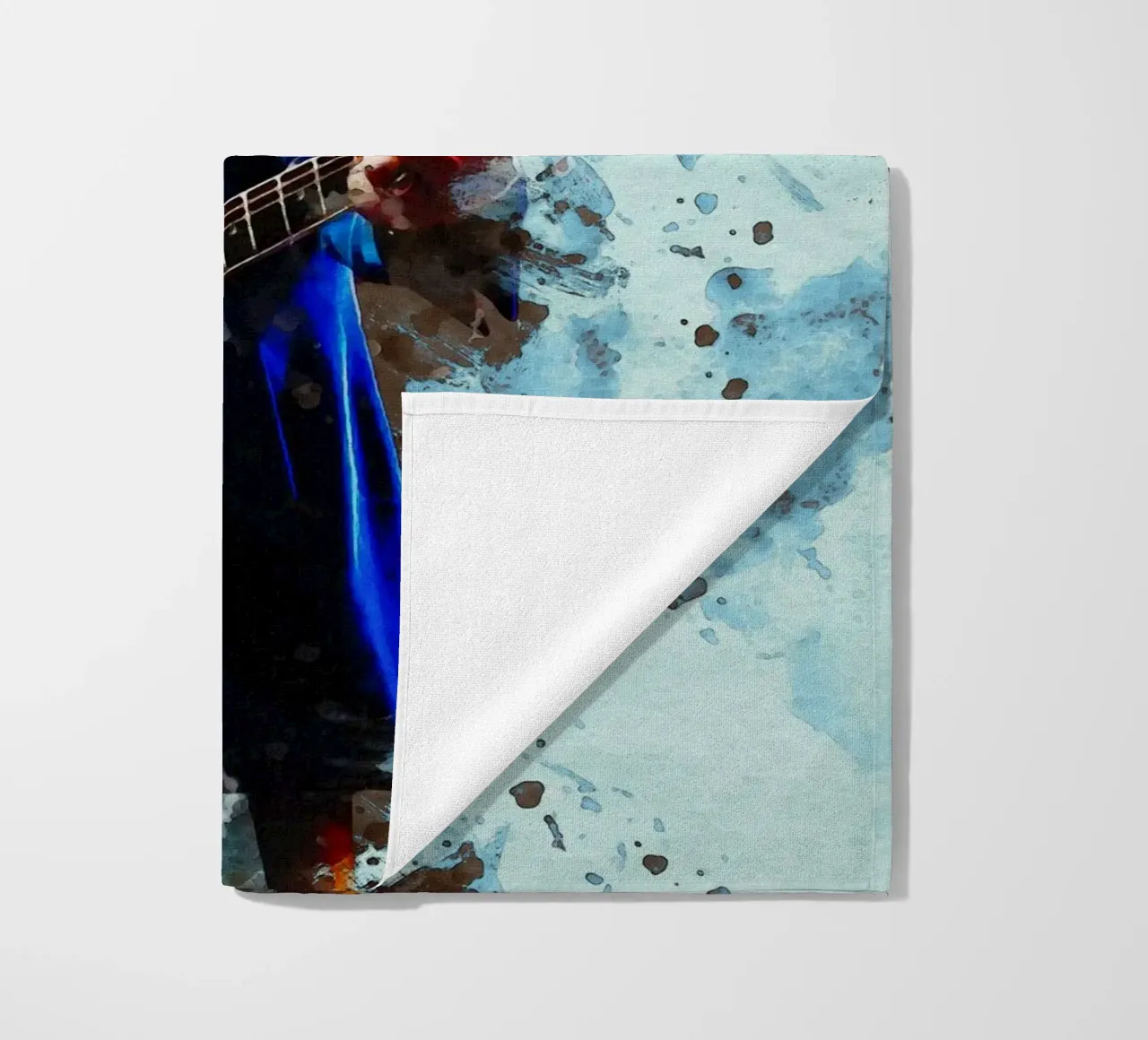 Smudge Tom Petty beach towel by Gunawan Rb