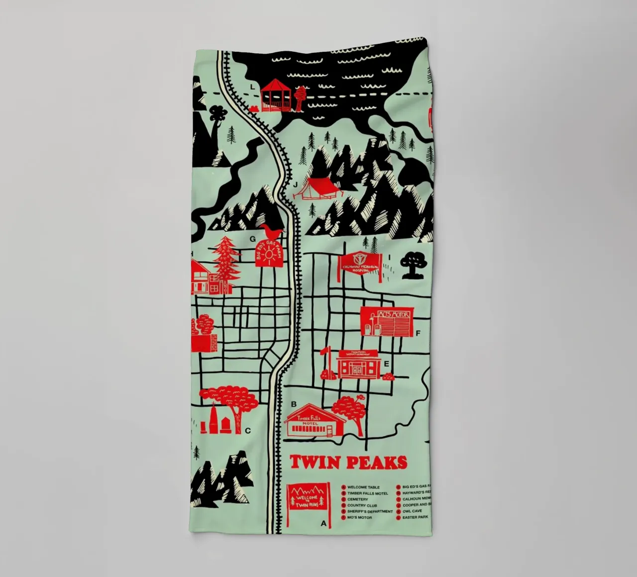 Twin Peaks asciugamano da bagno da Róbert Farkas