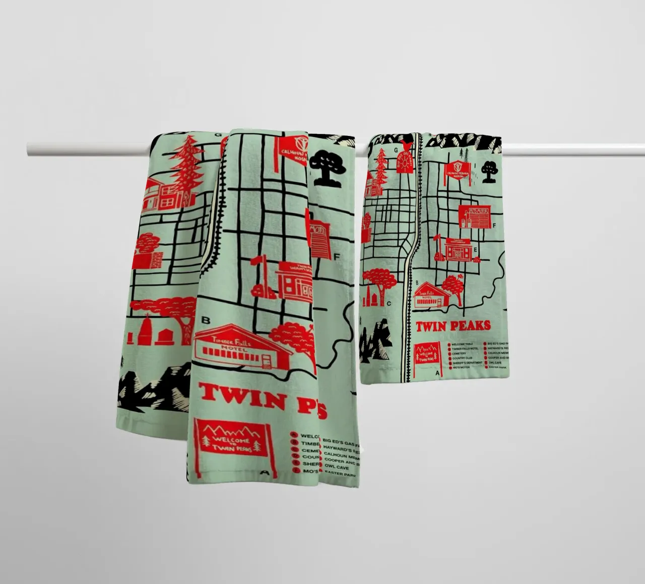 Twin Peaks asciugamano da bagno da Róbert Farkas