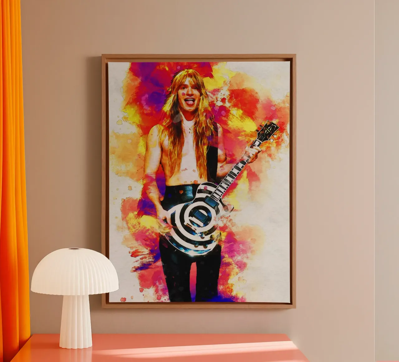 Smudge Zakk Wylde canvas met Baklijst van Gunawan Rb