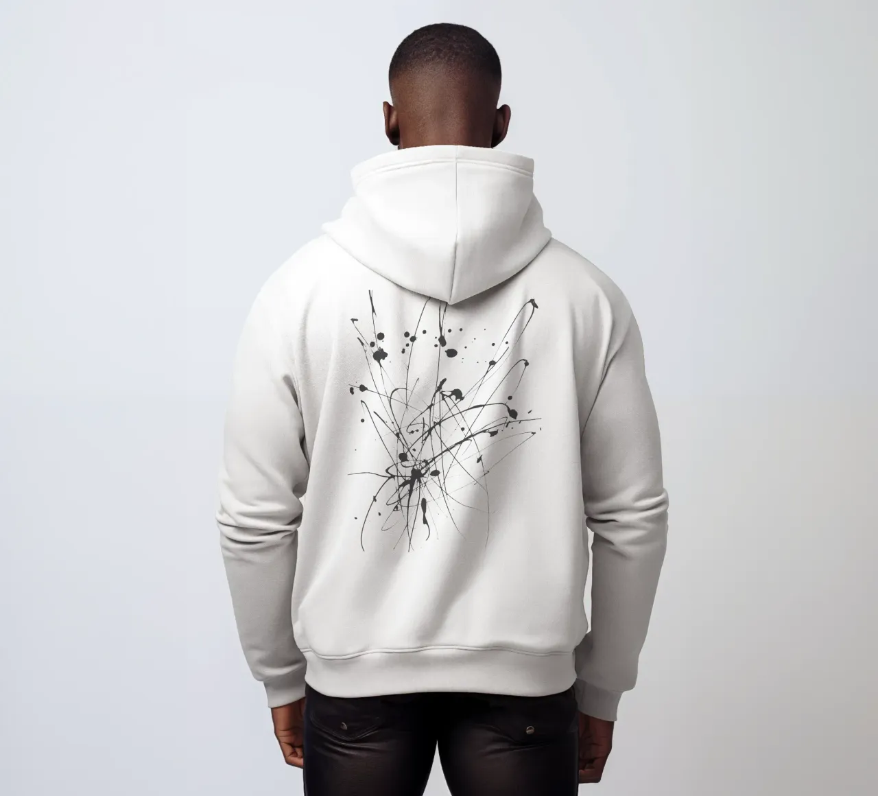 Creatività esplosiva - Composizione astratta di linee felpa con cappuccio da Kunst und Kontrast