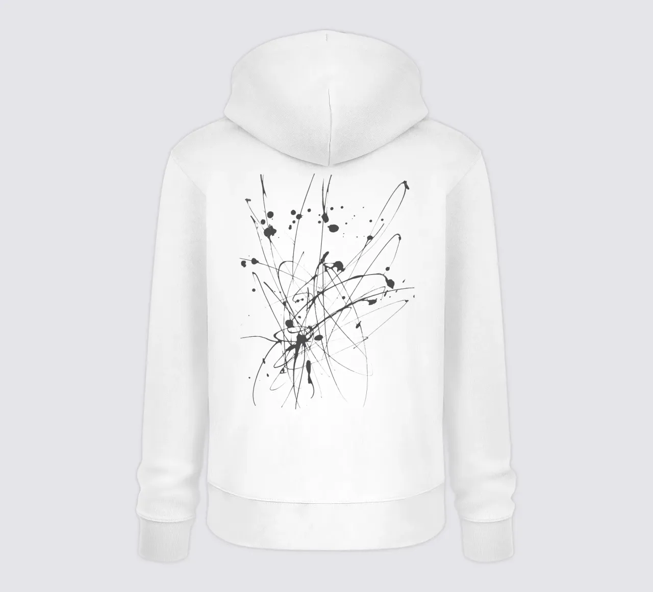 Creatività esplosiva - Composizione astratta di linee felpa con cappuccio da Kunst und Kontrast