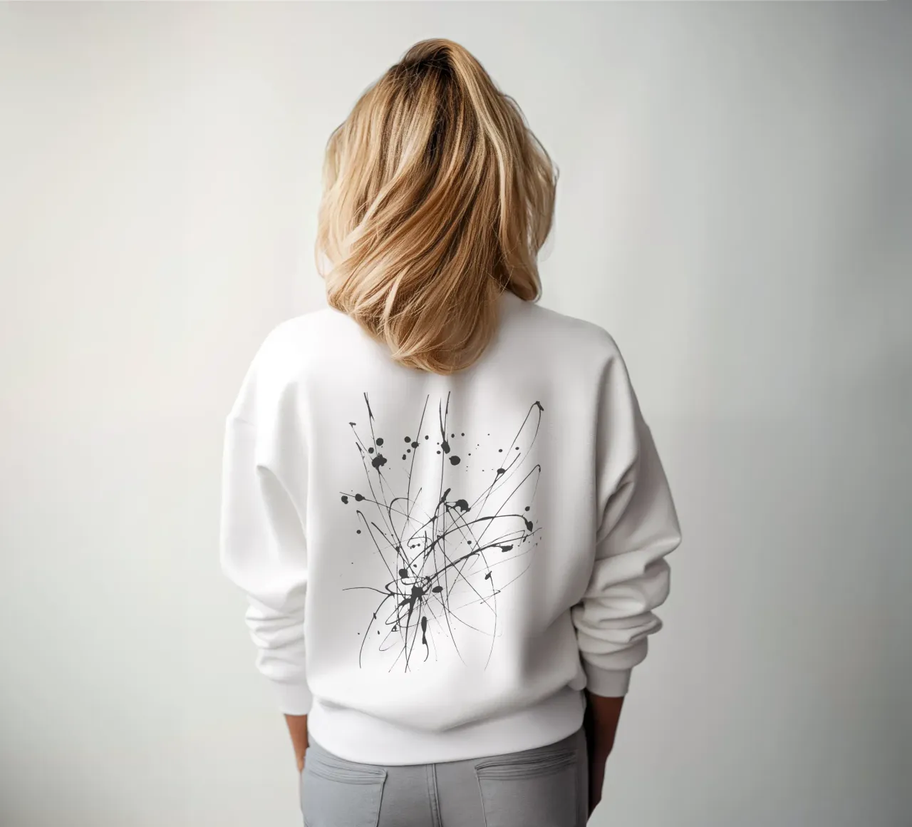 Creatividad explosiva - Composición lineal abstracta sudadera de Kunst und Kontrast