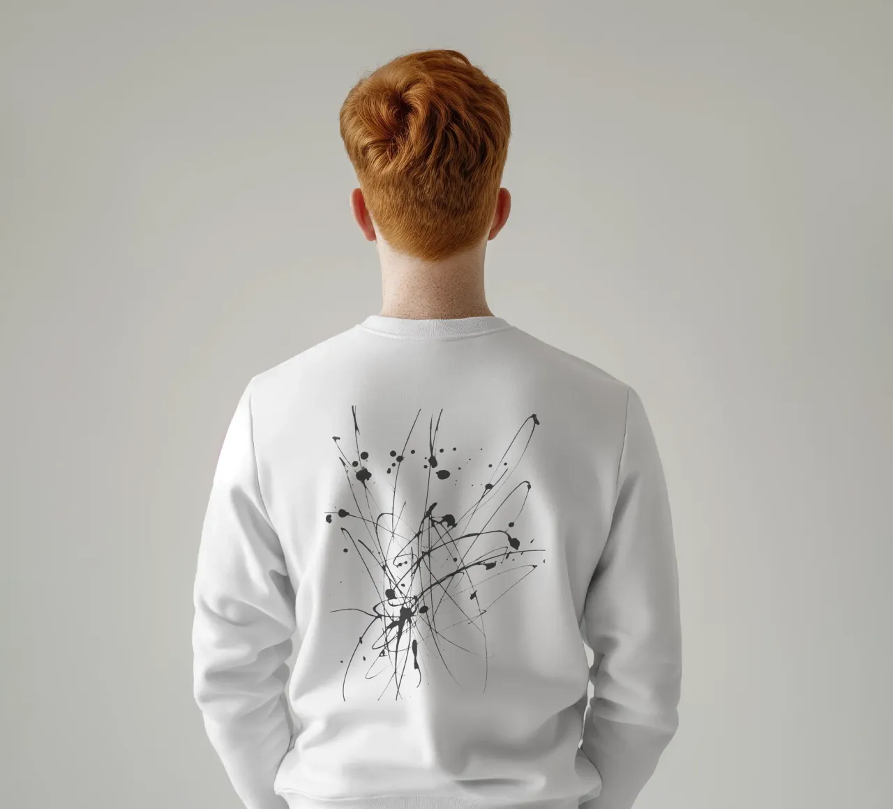 Explosieve creativiteit - Abstracte lijncompositie sweatshirt van Kunst und Kontrast