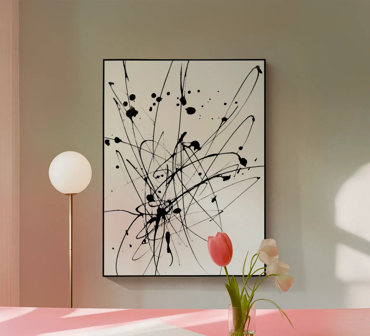 Creatività esplosiva - Composizione astratta di linee plexiglass da Kunst und Kontrast