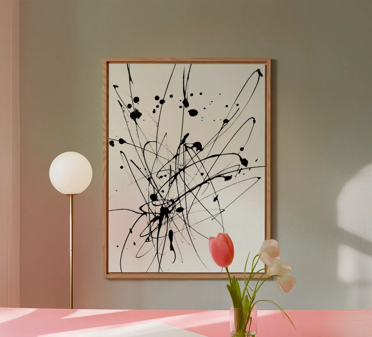 Creatività esplosiva - Composizione astratta di linee alluminio dibond da Kunst und Kontrast