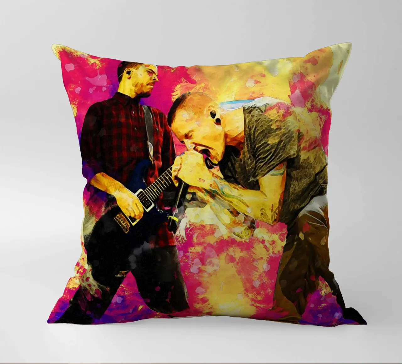 Smudge Mike Shinoda e Chester Bennington cuscino da Gunawan Rb
