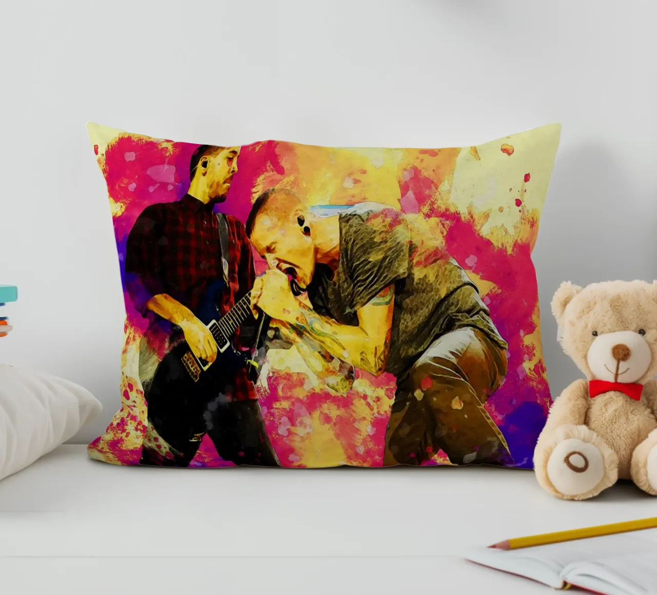 Smudge Mike Shinoda e Chester Bennington cuscino da Gunawan Rb