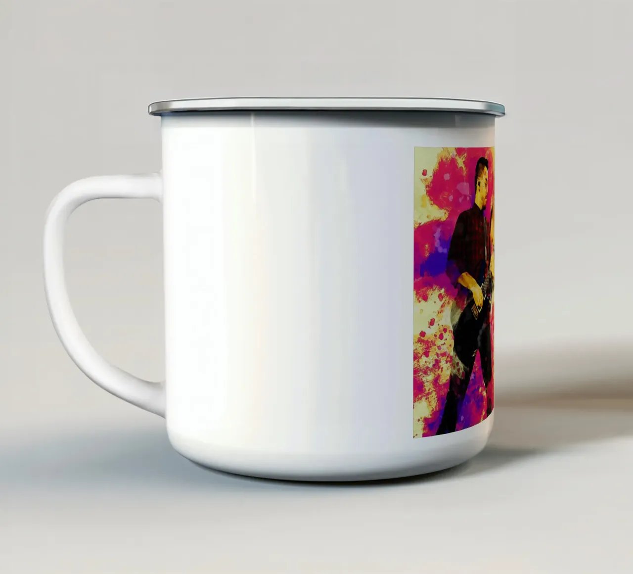 Smudge Mike Shinoda e Chester Bennington tazza in smalto da Gunawan Rb